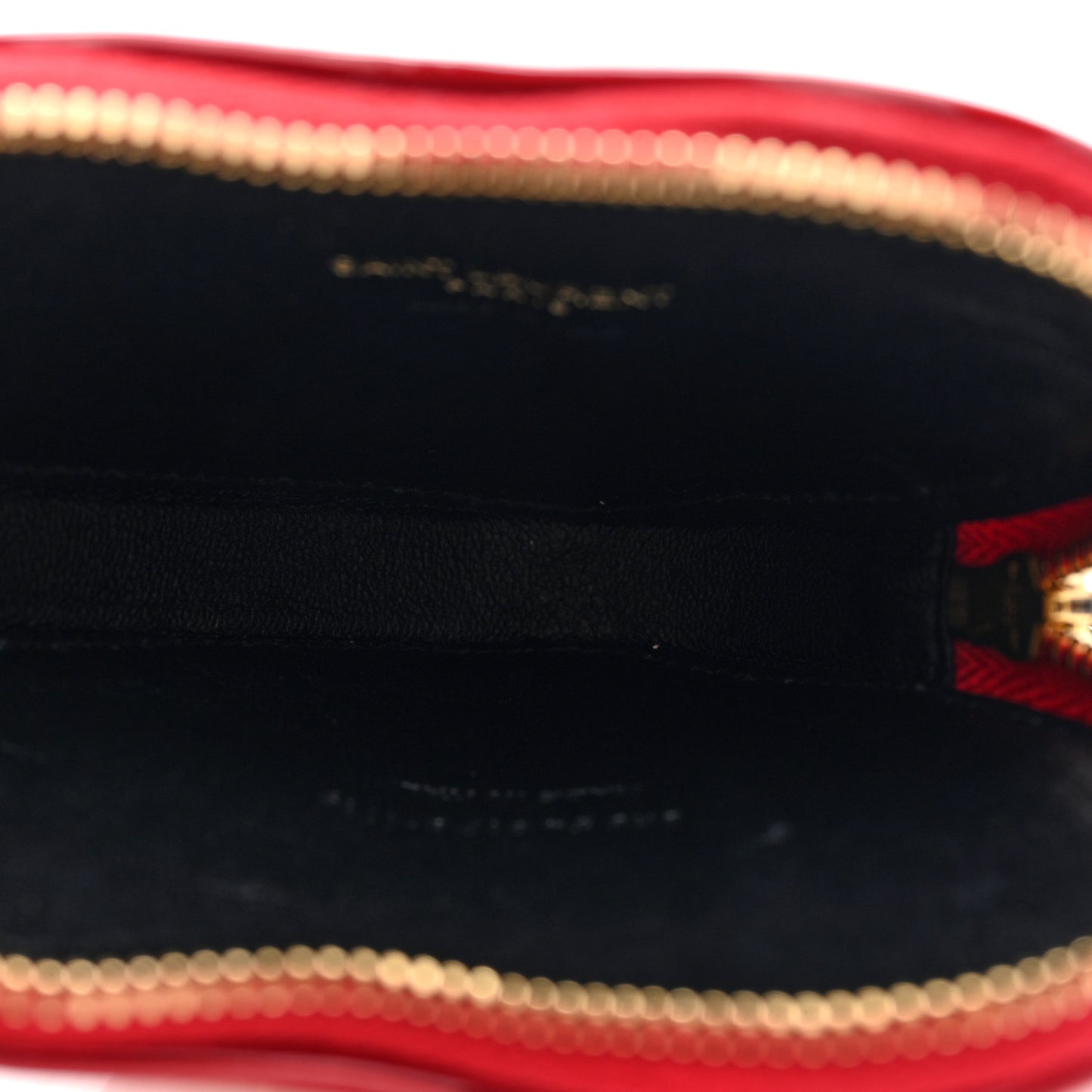 Patent Crocodile Embossed Monogram Heart Key Pouch Rouge Eros
