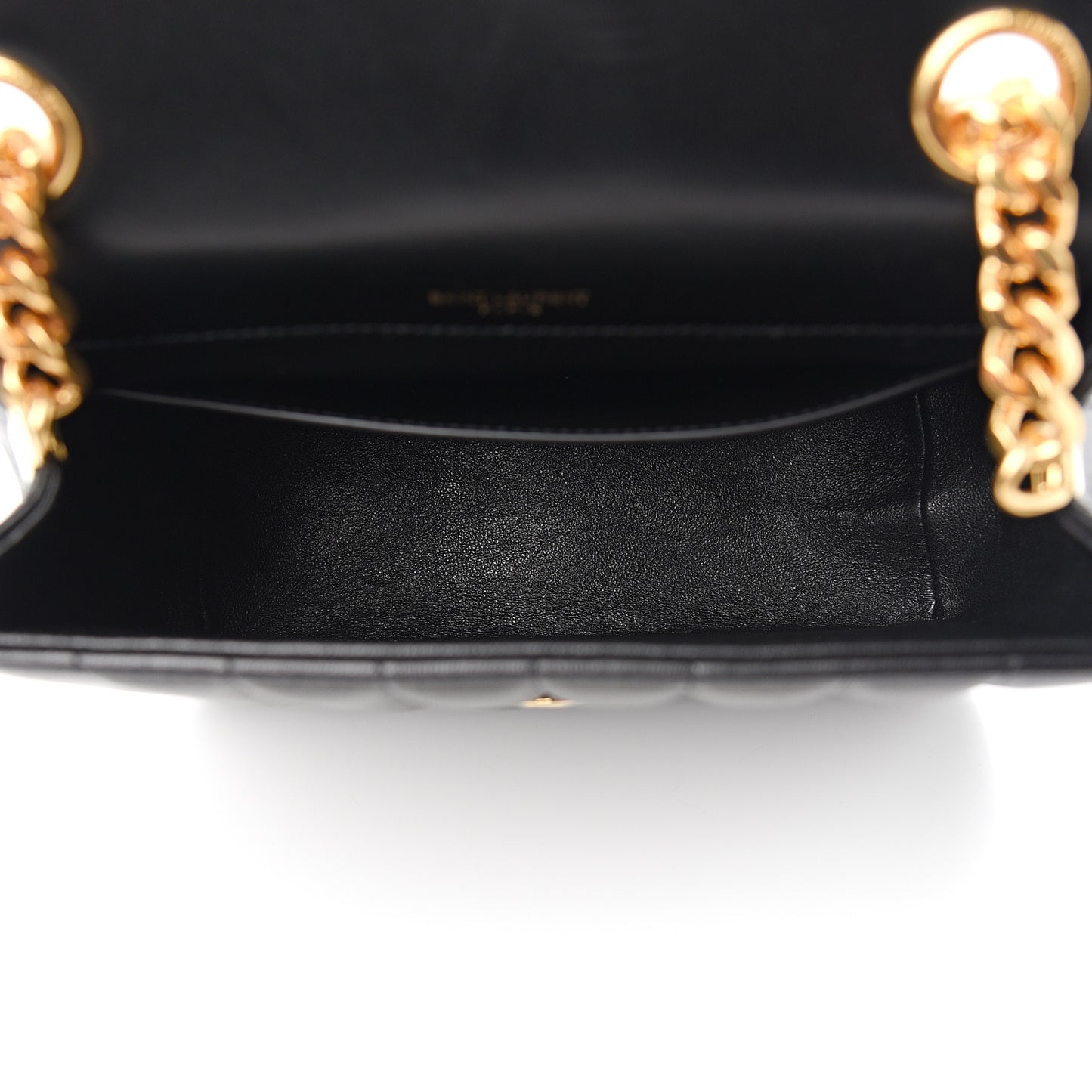 Lambskin Matelasse Monogram Medium Vicky Chain Bag Black