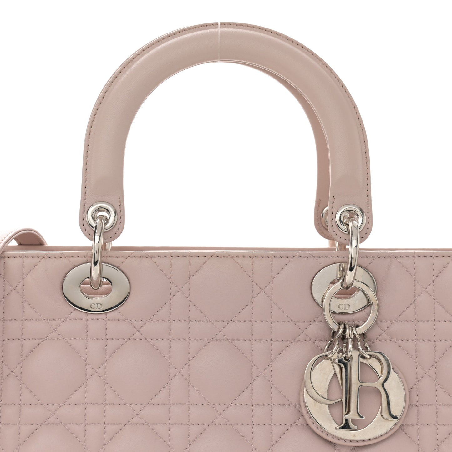 Lambskin Cannage Large Lady Dior Light Pink