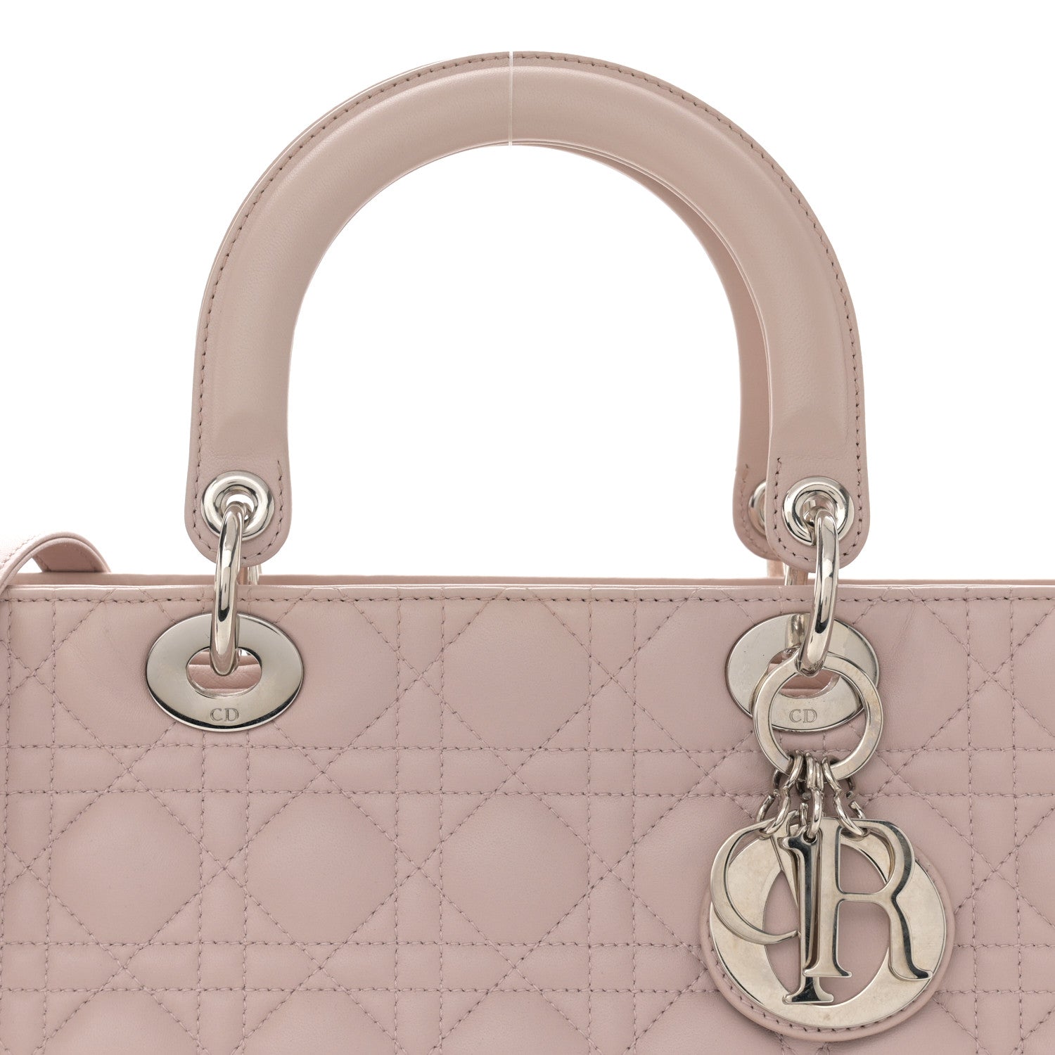 Christian Dior Lambskin Cannage Large Lady Dior Light Pink 7 of 9
