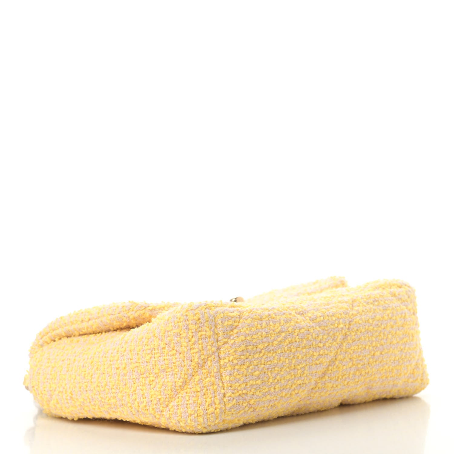 Chanel Tweed Quilted Medium Chanel 19 Flap Yellow Pink 4 of 11