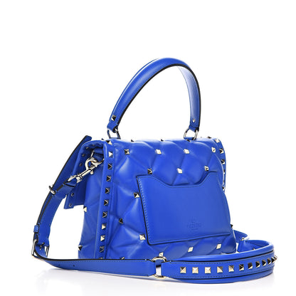 Valentino Garavani Nappa Medium Candystud Top Handle Bag Acid Blue 3 of 10