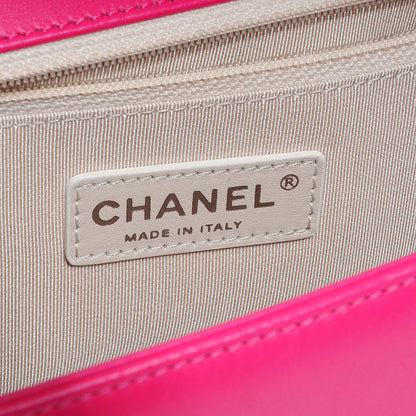 Chanel Lambskin New Medium Boy Flap Dark Pink 6 of 8