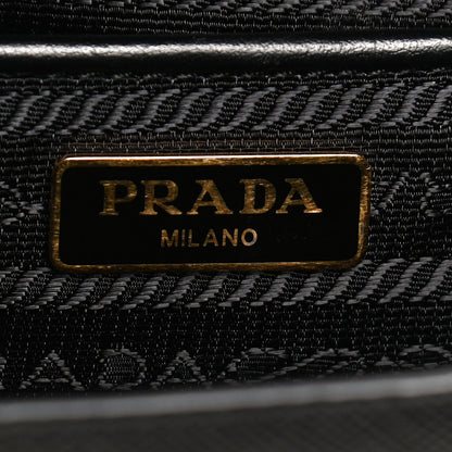 Prada Saffiano Soft Calfskin Chain Crossbody Bag Black 6 of 9