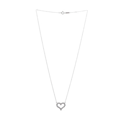 Tiffany Platinum Diamond Small Heart Pendant Necklace 3 of 6