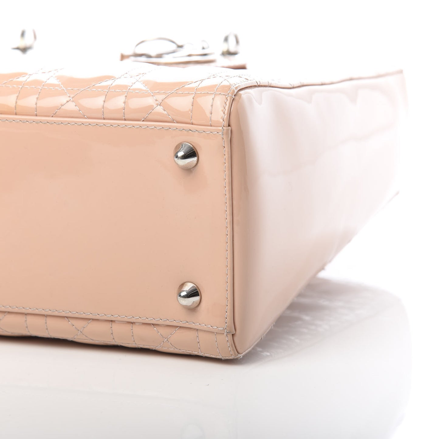 Patent Cannage Large Lady Dior Light Pink