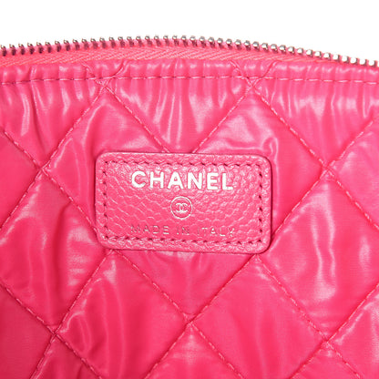 Chanel Caviar Quilted Large Cosmetic Case Pink 6 of 9