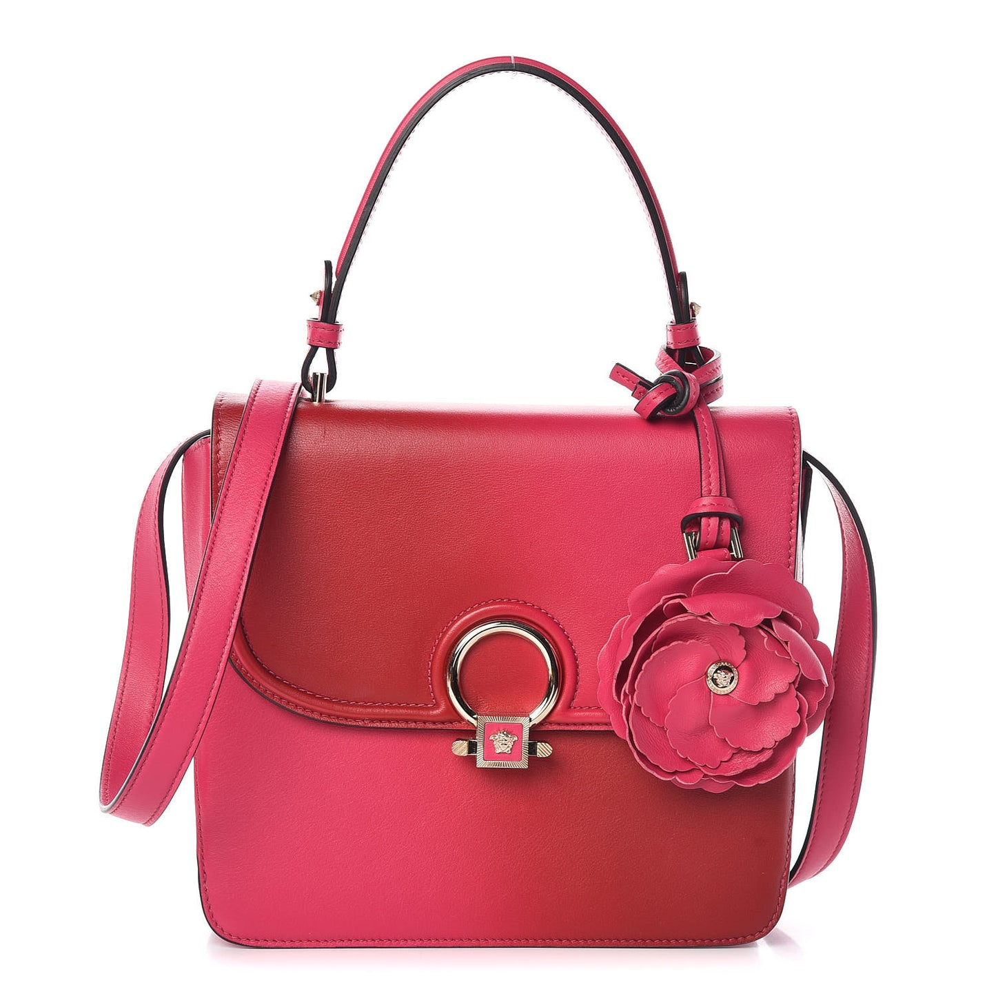 Calfskin Medium DV One Satchel Pink Red