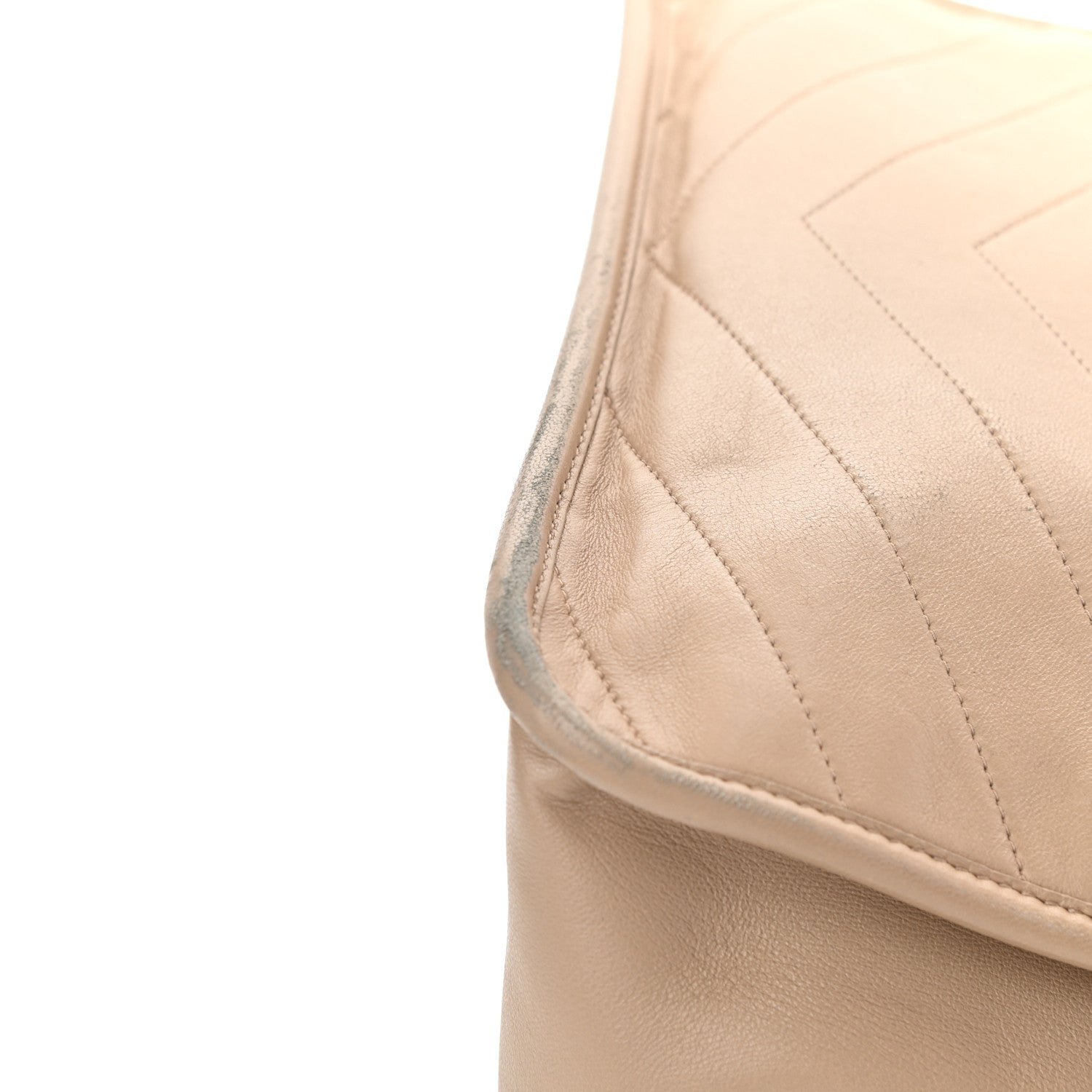 Saint Laurent Lambskin Matelasse Monogram Medium Niki Chain Satchel Dark Beige 7 of 12