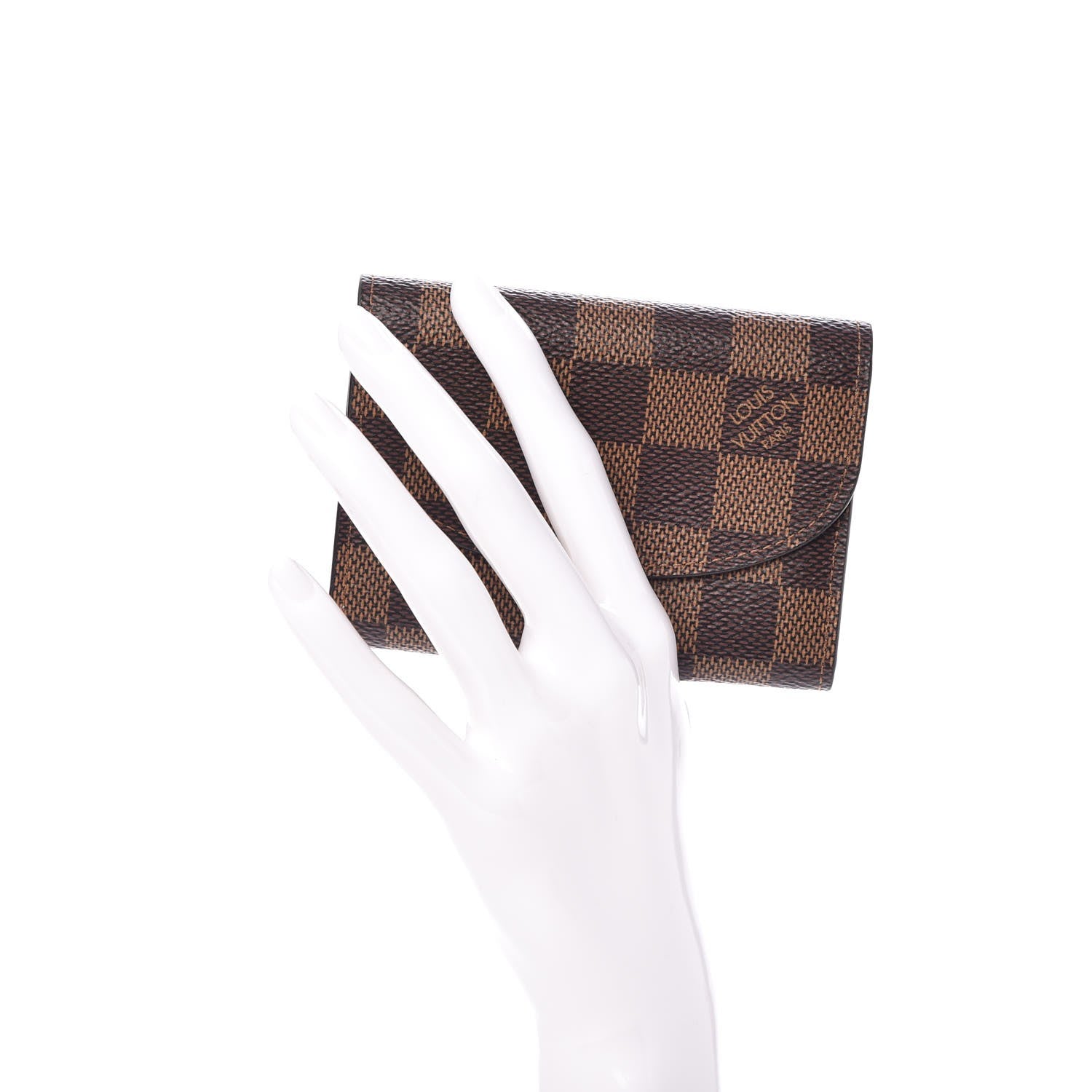 Louis Vuitton Damier Ebene Rosalie Coin Purse Rose Ballerine 2 of 7