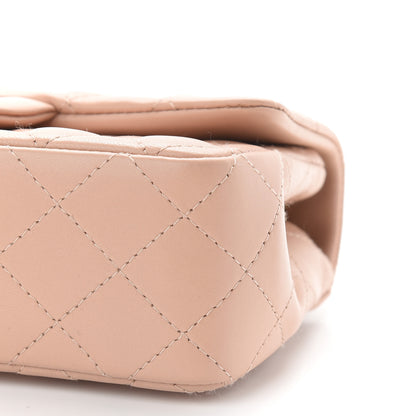 Chanel Lambskin Quilted Mini Rectangular Flap Beige 8 of 8