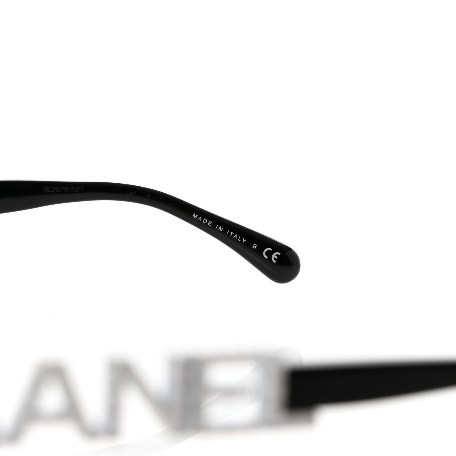 Chanel Acetate Strass Square Sunglasses 5422-B Black White 5 of 8