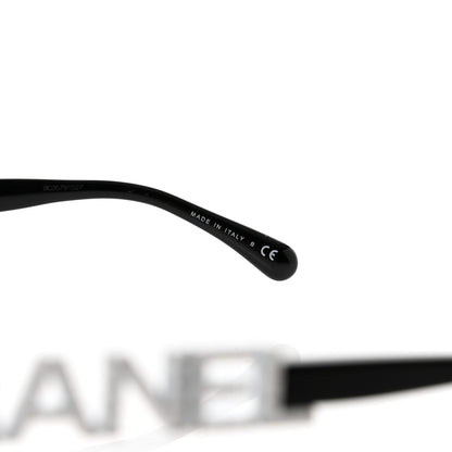 Chanel Acetate Strass Square Sunglasses 5422-B Black White 5 of 8