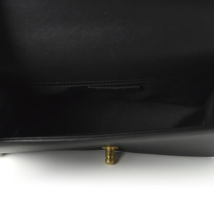 Chanel Calfskin Medium Boy Logo Top Handle Flap Black 5 of 11