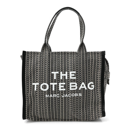 Marc Jacobs Cotton Jacquard Monogram Large The Traveler Tote Bag Beige Multicolor 1 of 8