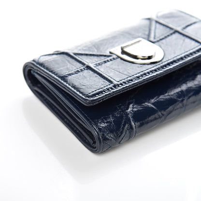 Christian Dior Lambskin Diorama Elancee Wallet Dark Marine 10 of 12