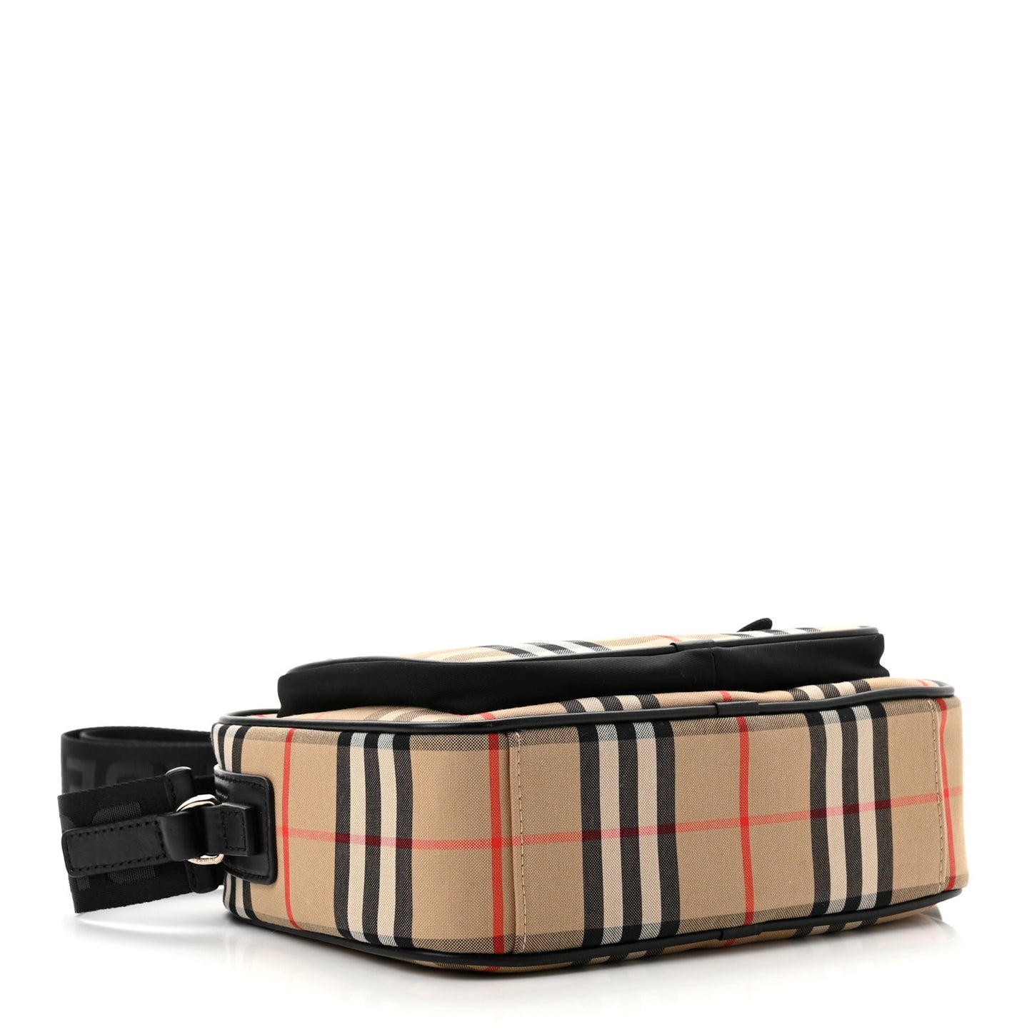 Vintage Check Calfskin Small Camera Bag Archive Beige