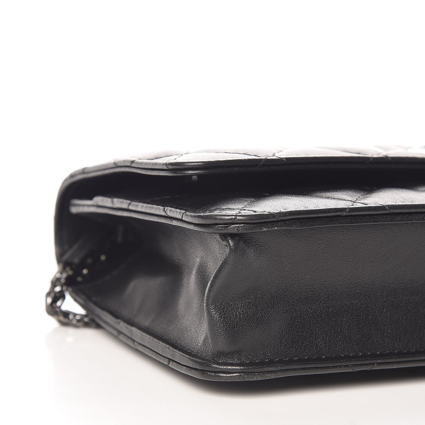 Aged Calfskin Quilted Reissue Wallet On Chain WOC So Black