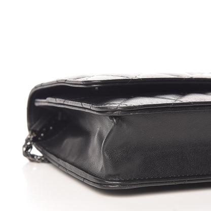 Chanel Aged Calfskin Quilted Reissue Wallet On Chain WOC So Black 9 of 10