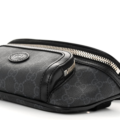 Gucci GG Supreme Monogram Textured Calfskin Retro Interlocking G Belt Bag Black 10 of 10