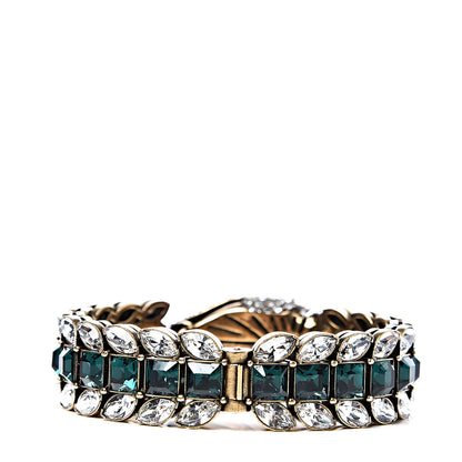 Gucci Crystals Snake Bracelet S White Green 3 of 5