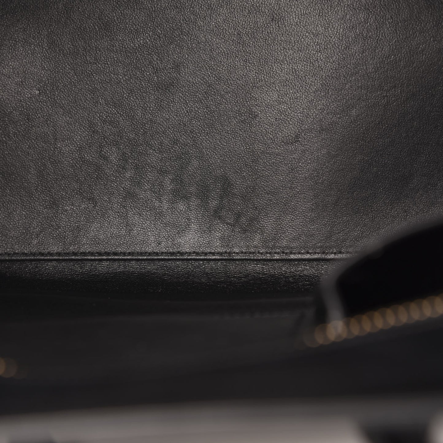 Elephant Calfskin Mini Bi-Color Luggage Black White