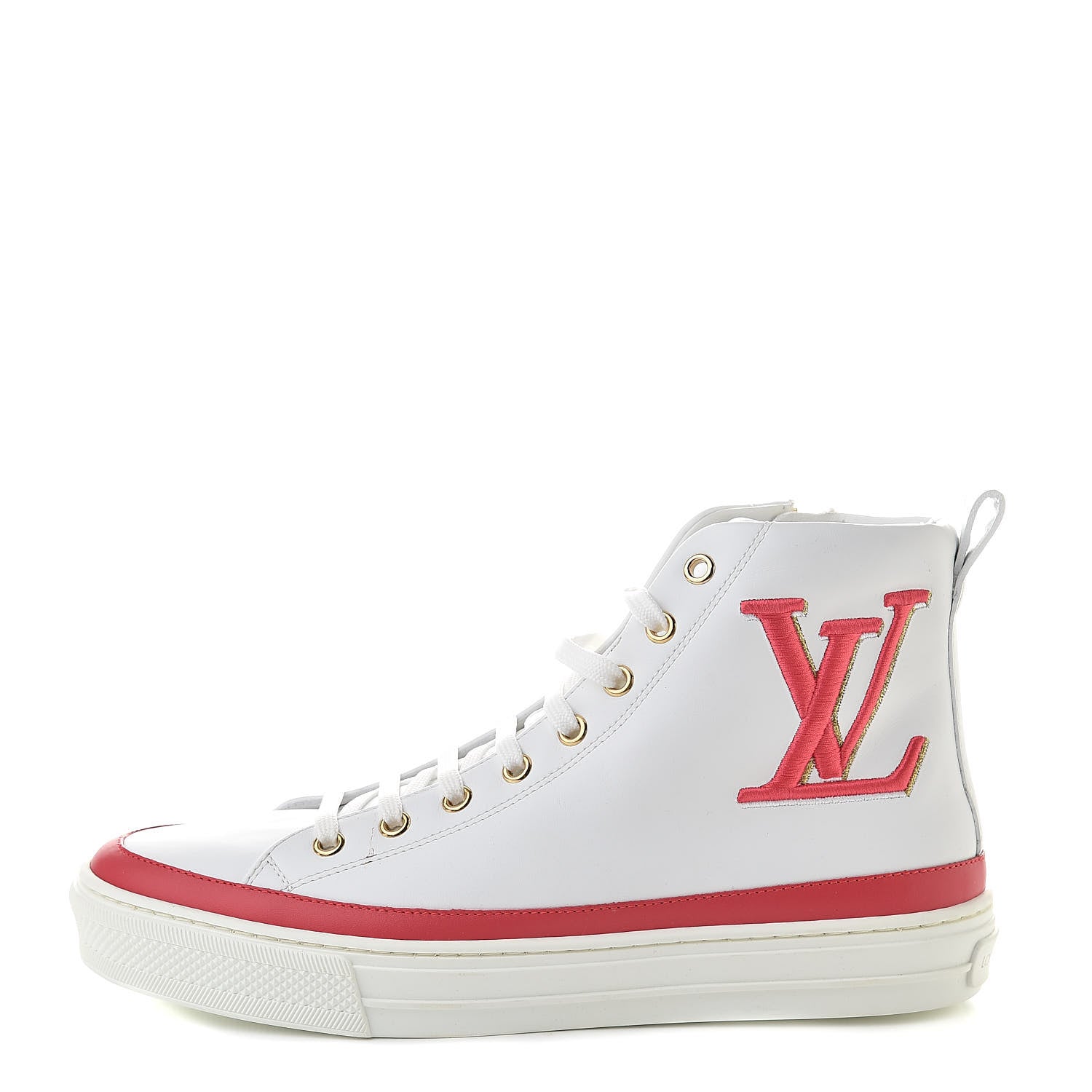 Louis Vuitton Calfskin LV Stellar Sneaker Boots 38 White Framboise 1 of 9