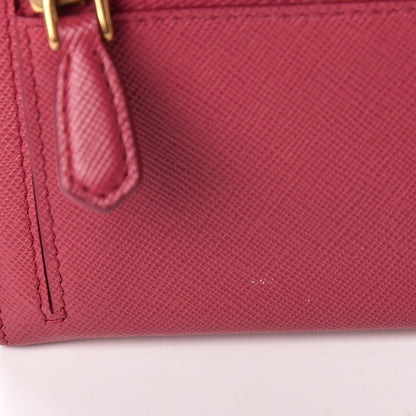 Prada Saffiano Metal Wallet Ibisco 10 of 11