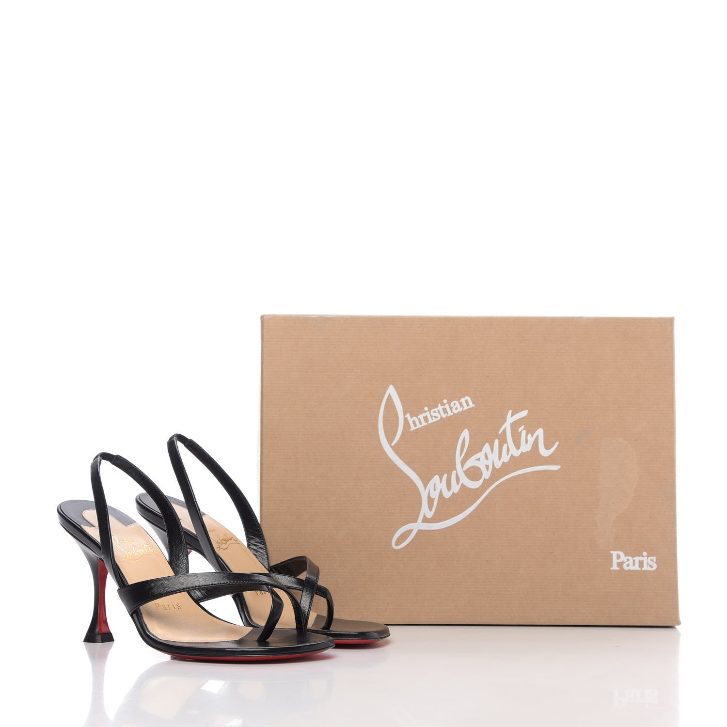 Christian Louboutin Kid Taralita 85 Thong Sandals 35 Black 11 of 11