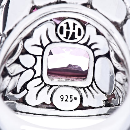 John Hardy Sterling Silver Pink Topaz Batu Kali Square Ring 57 8 5 of 5