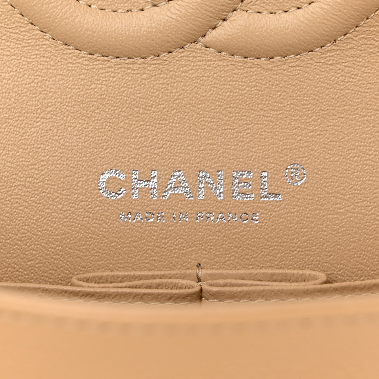 Chanel Caviar Quilted Medium Double Flap Beige 6 of 10