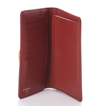 Chanel Lambskin Quilted Boy Yen Wallet Red 4 of 7