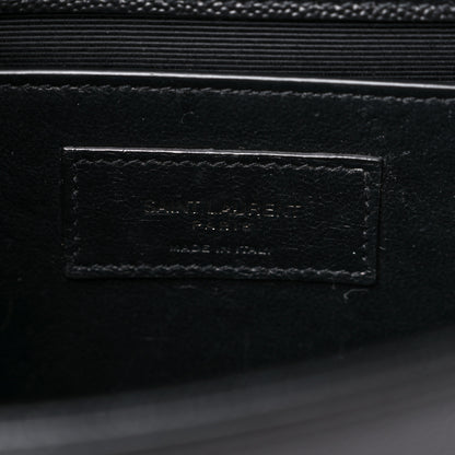 Saint Laurent Grain De Poudre Medium Classic Monogram Monochrome Kate Satchel Black 7 of 10