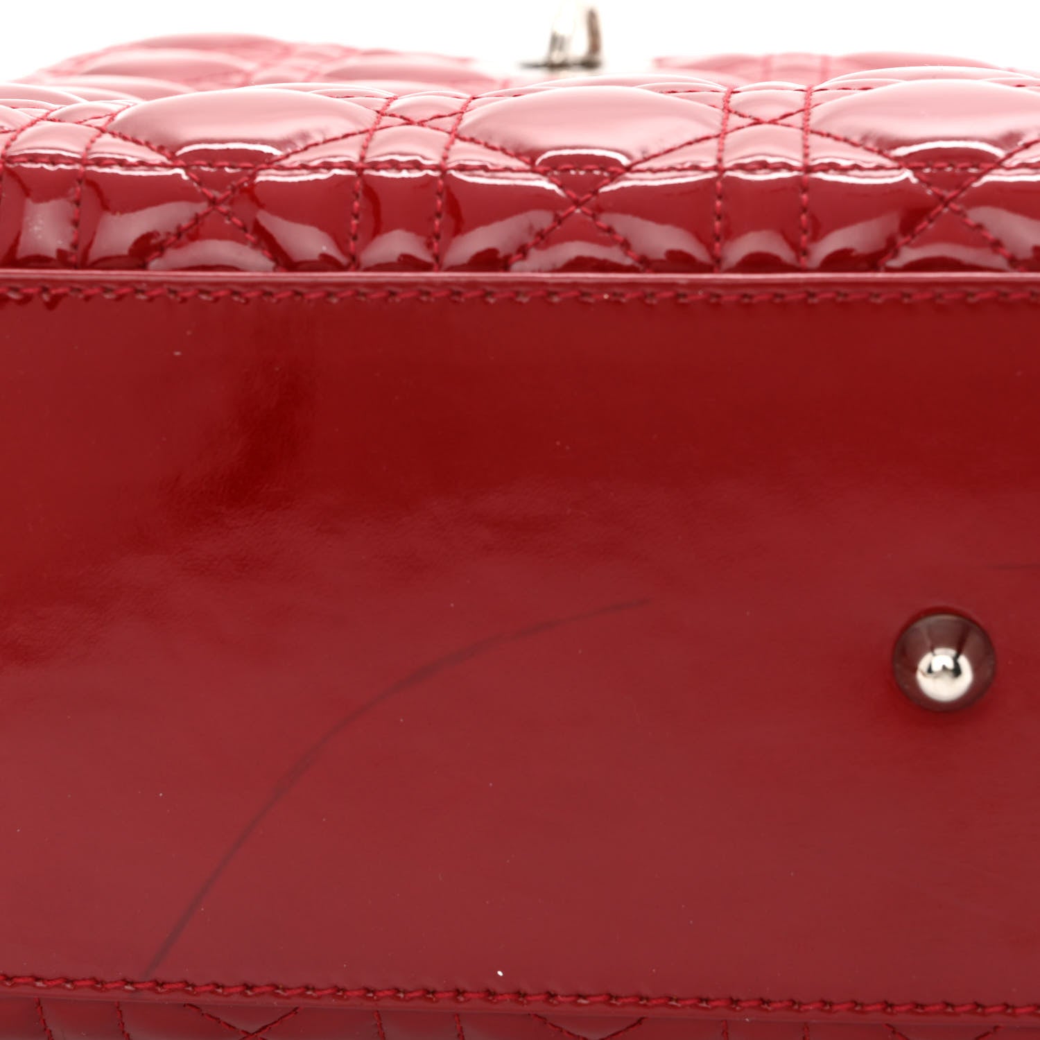 Christian Dior Patent Cannage Large Lady Dior Red 13 of 13