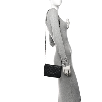 Chanel Caviar Quilted Wallet on Chain WOC Black 2 of 11