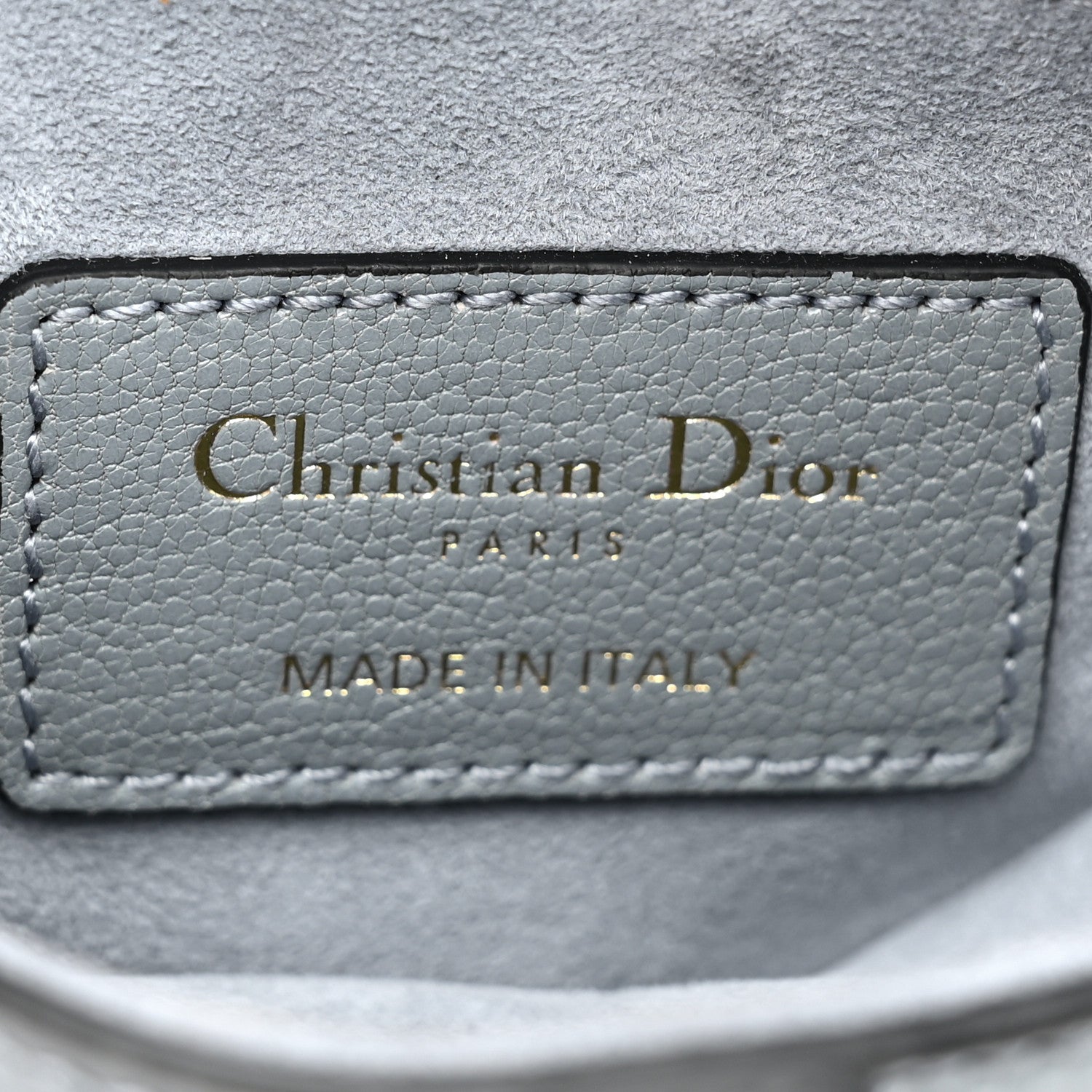 Christian Dior Goatskin Micro Saddle Bag Cloud Blue 6 of 10