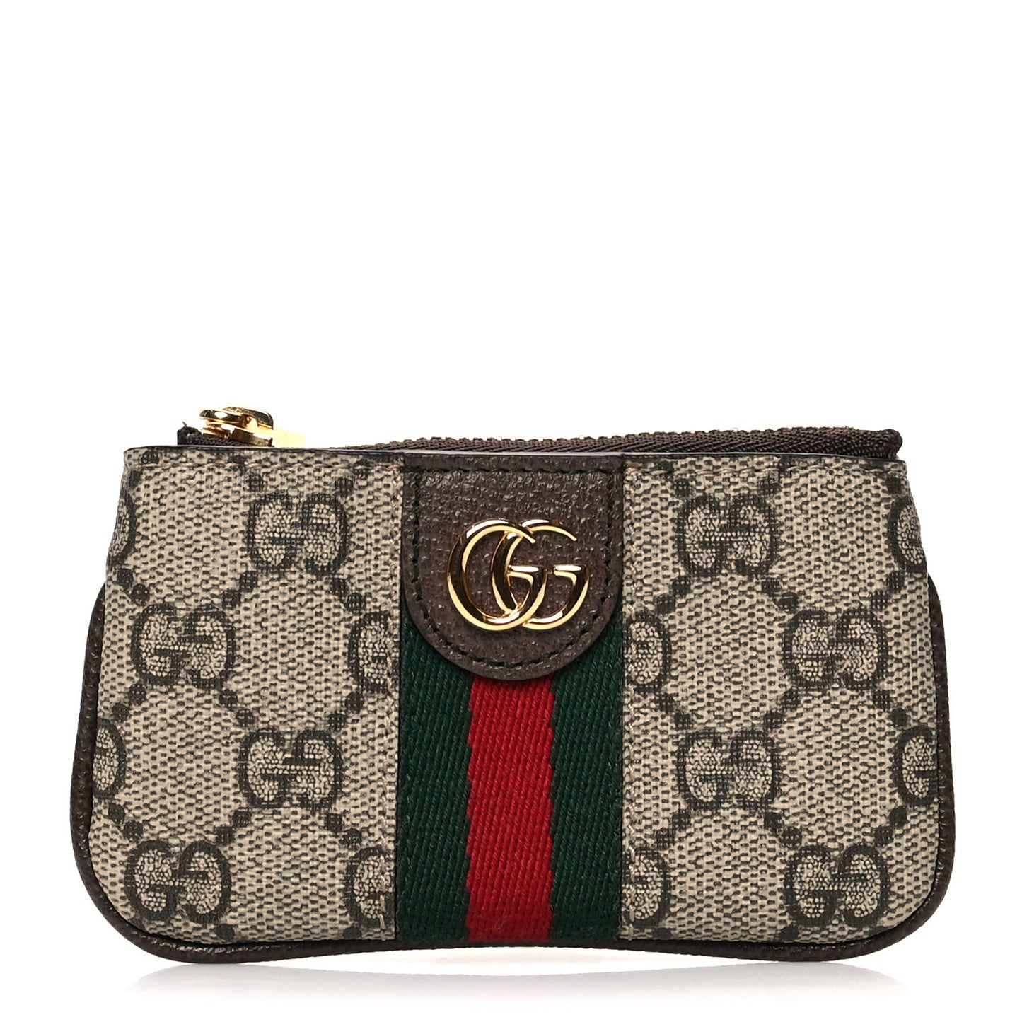GG Supreme Monogram Web Ophidia Key Case Beige New Acero