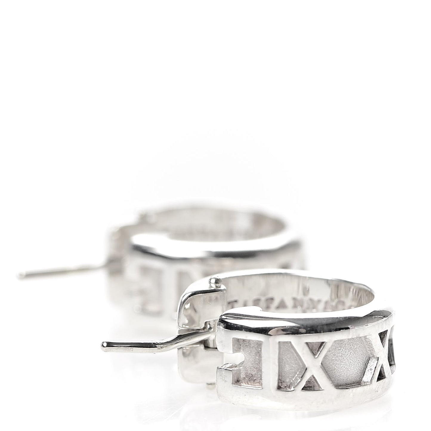 Sterling Silver Small Atlas Hoop Earrings