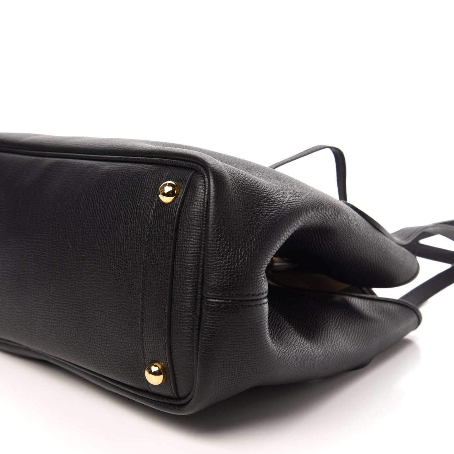 Grainy Calfskin Medium Honeybrook Tote Black