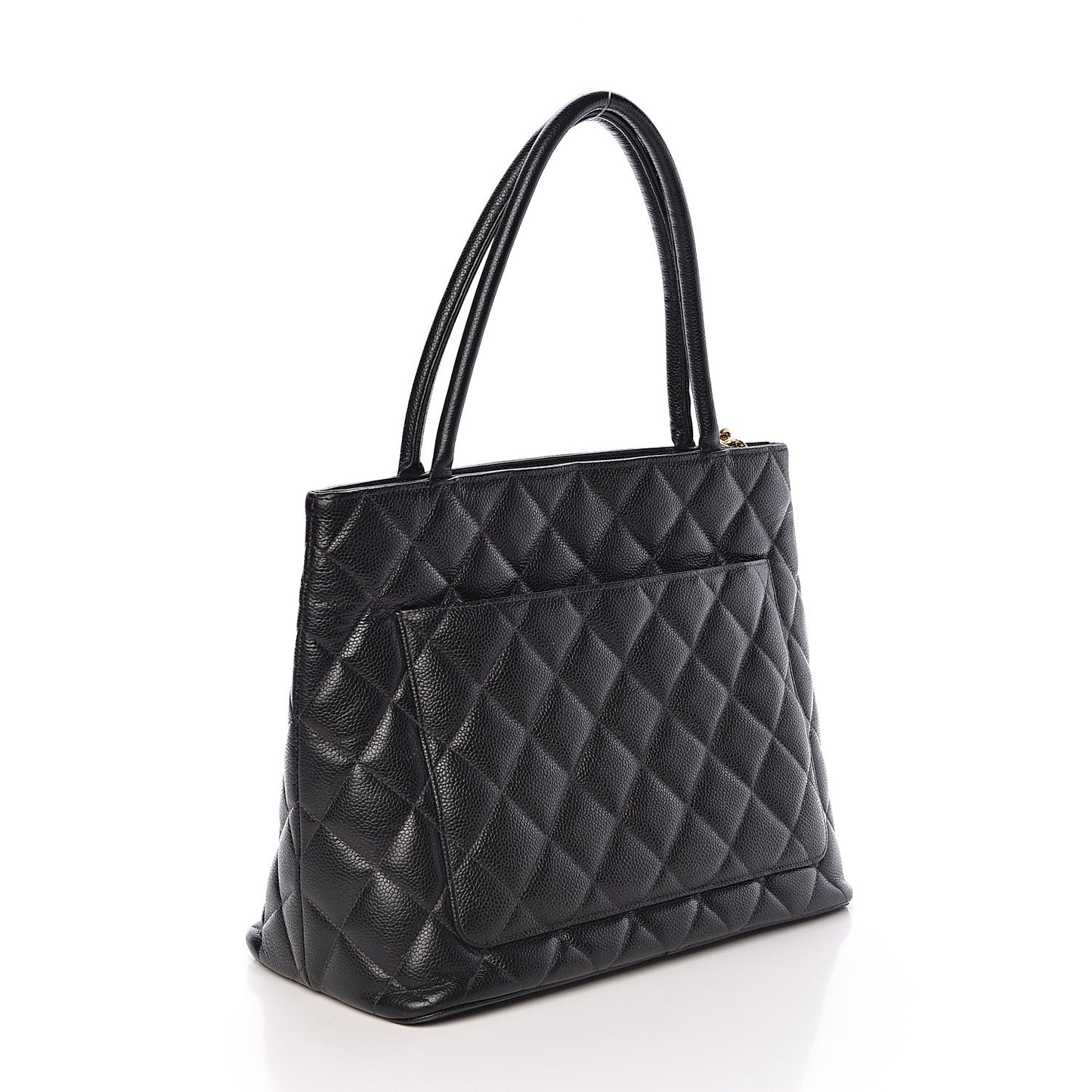 Caviar Quilted Medallion Tote Black