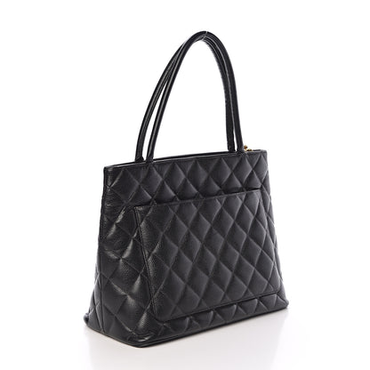 Chanel Caviar Quilted Medallion Tote Black 3 of 13
