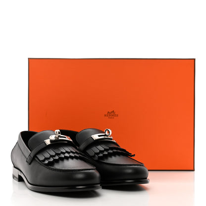 Hermes Calfskin Destin Loafers 36 Black 9 of 9