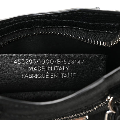 Balenciaga Chevre Silver Metallic Edge Hardware Nano City Black 7 of 11