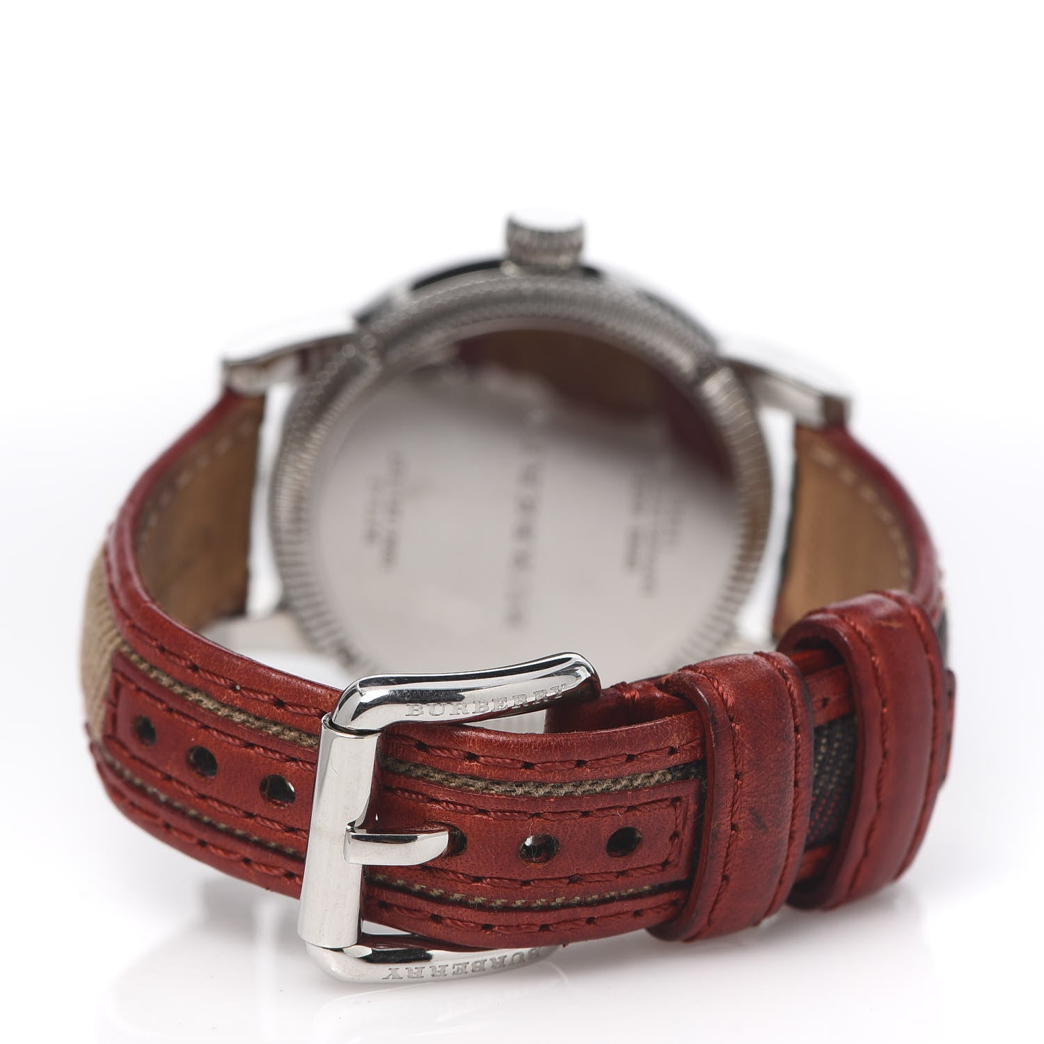 Burberry Stainless Steel Calfskin 38mm Utilitarian Quartz Watch BU7842 4 of 6