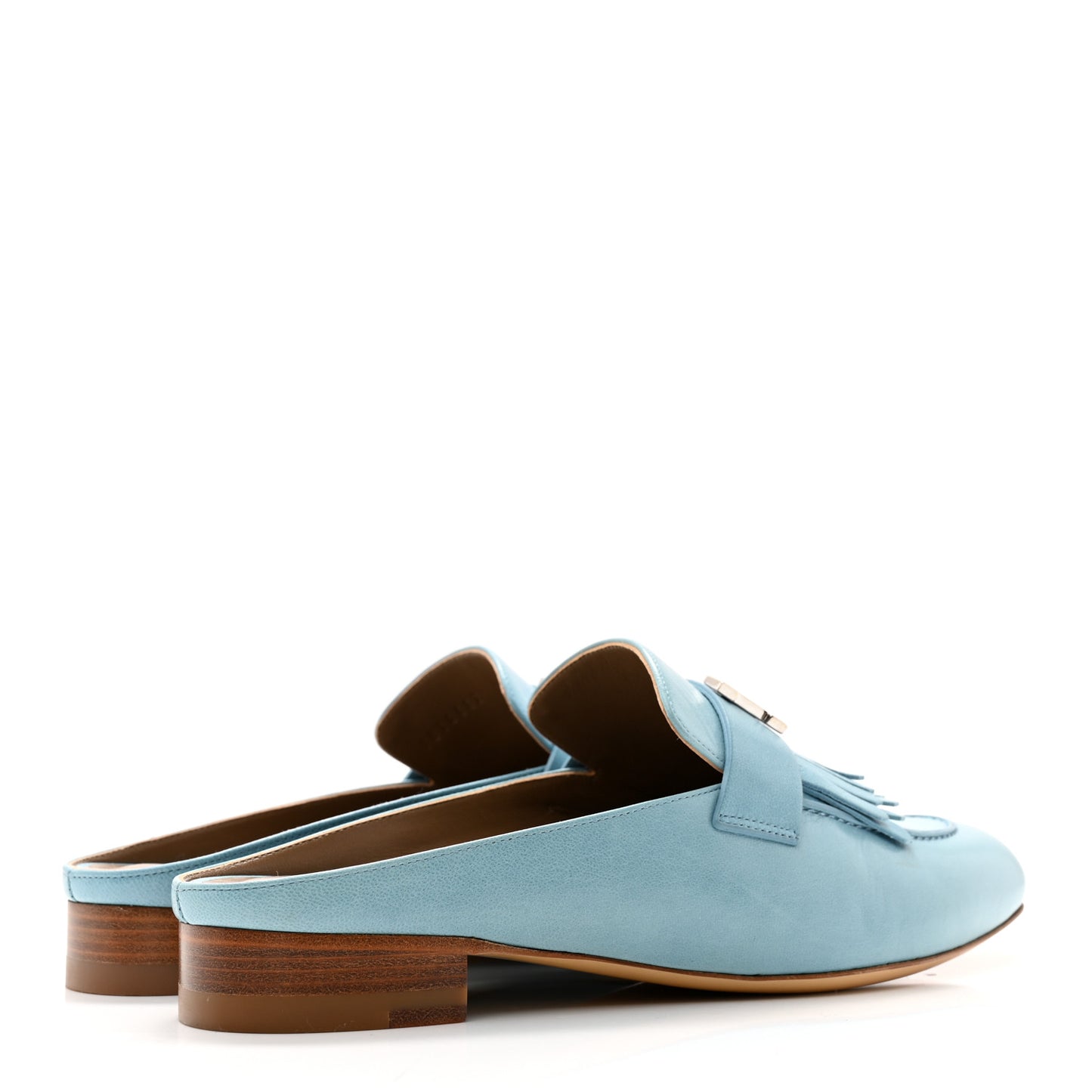 Goatskin Rivoli Mules 37.5 Bleu Dorset