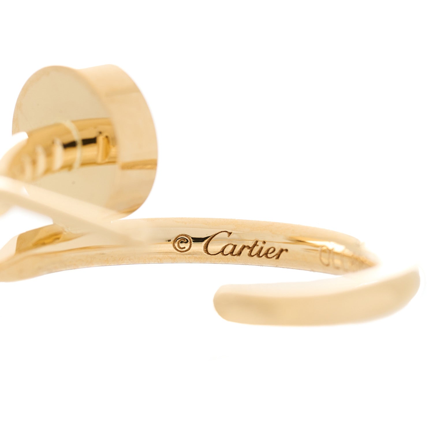 Cartier 18K Yellow Gold Juste Un Clou Hoop Earrings 5 of 7