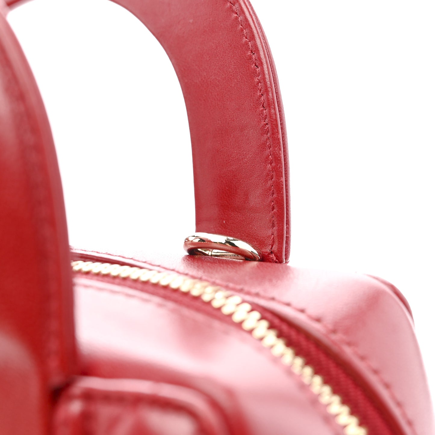 Lambskin Cannage Lily Tote Dark Red