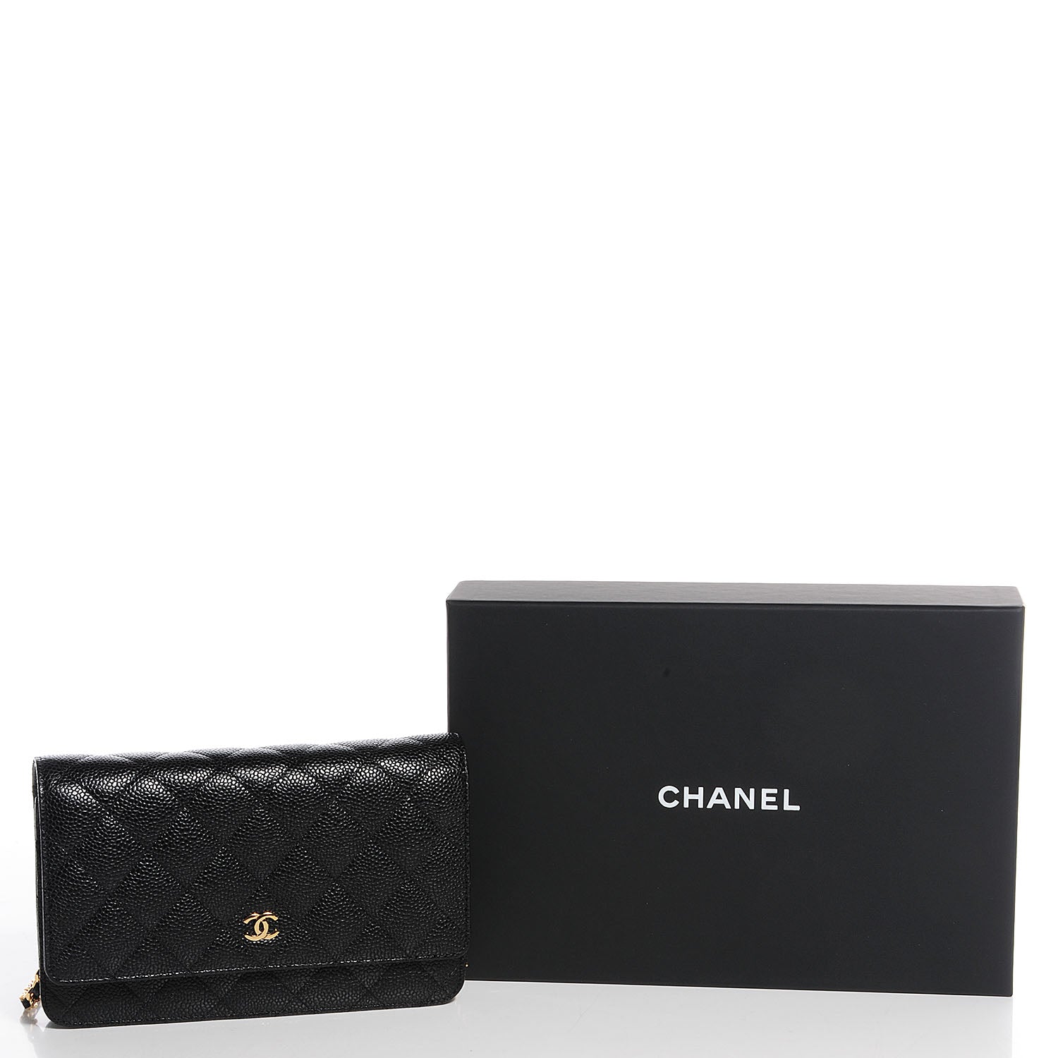 Chanel Caviar Quilted Wallet On Chain WOC Black 10 of 10