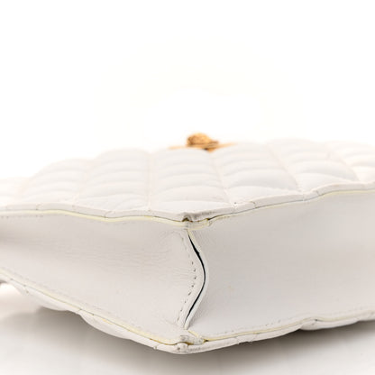 Versace Calfskin Quilted Small Tribute Icon Pouch White 8 of 10