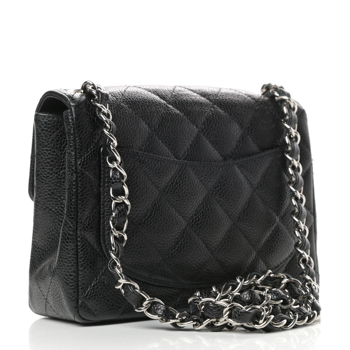 Caviar Quilted Mini Square Flap Black